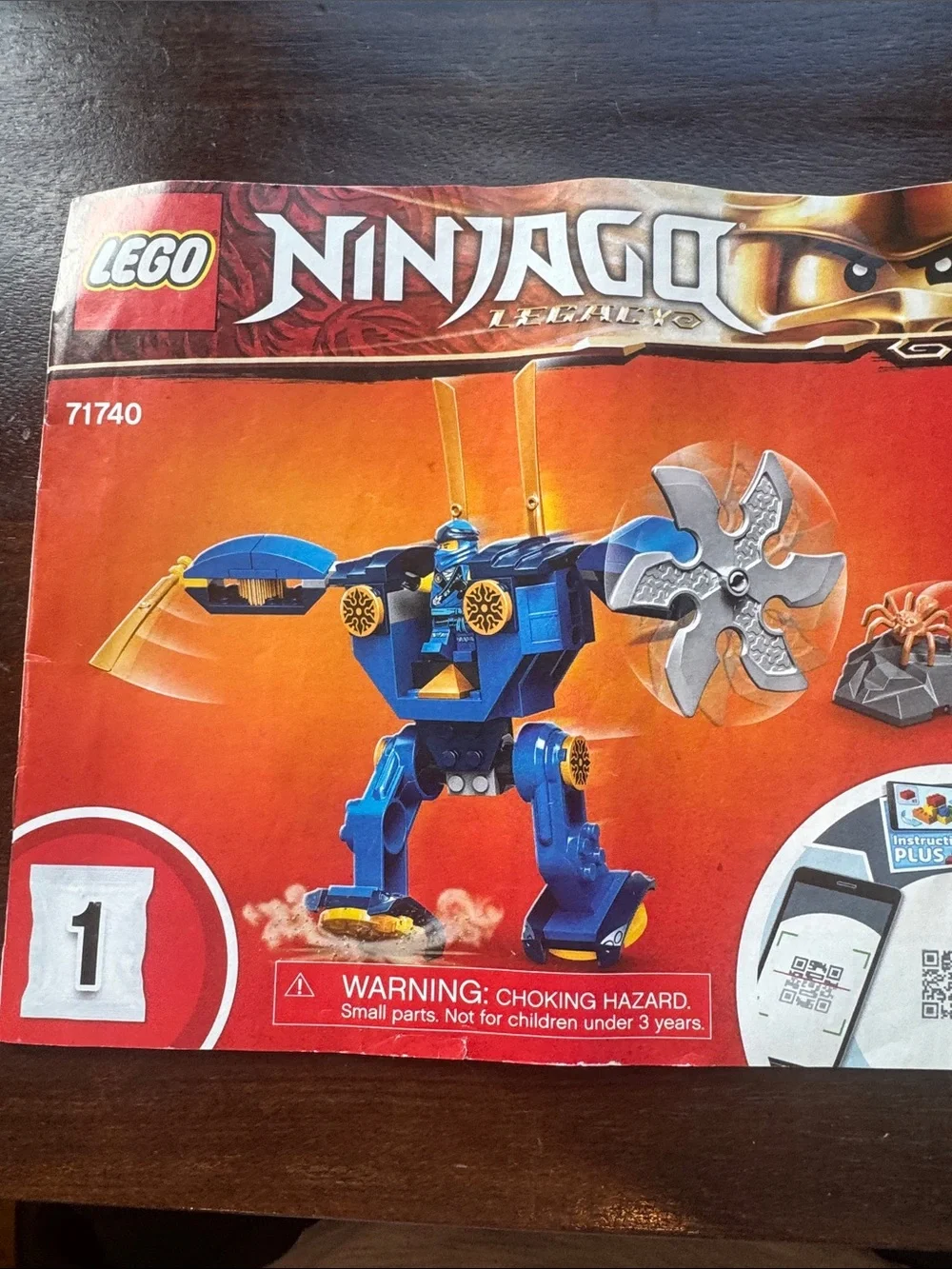 LEGO Ninjago Jays electro mech Blue and Gold Mech with Silver Spinner